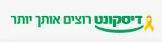 Discount Bank logo with Hebrew text and a yellow awareness ribbon.