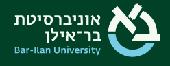 Bar-Ilan University logo with Hebrew and English text on a green background.