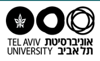 Tel Aviv University logo with Hebrew and English text
