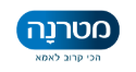 Blue and white Hebrew text logo with rounded rectangle background.