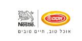 Nestlé and Osem logos side by side with Hebrew text underneath.