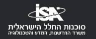 ISA logo with Hebrew text on a dark background.