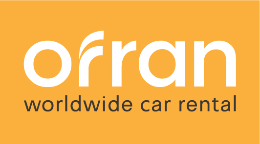 Ofran logo with text "worldwide car rental" on an orange background.